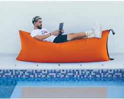 Coolado LayTube (ORANGE) - Opblaasbare Lounger - Luxe Zitzak - Ultieme Ontspanning Binnen en Buiten, Campingbank, Perfect voor Gaming en Relaxen, Geschikt voor PS4, Xbox, Nintendo, Ideaal voor Elke Gelegenheid. Image